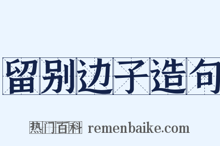 留别边子造句是什么意思的图片